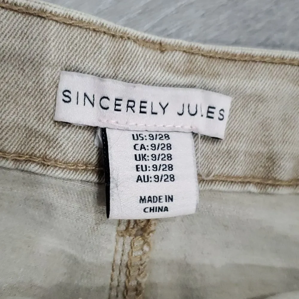 LIKE NEW Sincerly Jules Tan Denin Mini Skirt, Size 9